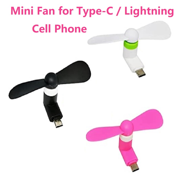 Ventilador para teléfono móvil Lightning/USB C para ventiladores de teléfono móvil iPhone Compatible con ventilador para teléfono inteligente iPhone16/15 tipo C