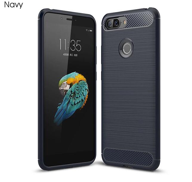 Voor Lenovo S5 Carbon Fiber Cover Anti Klop Silicone Soft TPU Geborsteld voor Lenovo S5 K520 K8 NOTE Z5 Case: For Lenovo K8 Note / navy