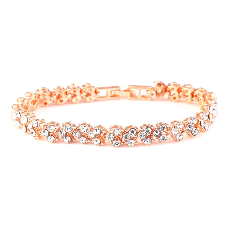 Elegante Kristall Strass Armband Frauen Hand Zubehör Schmuck