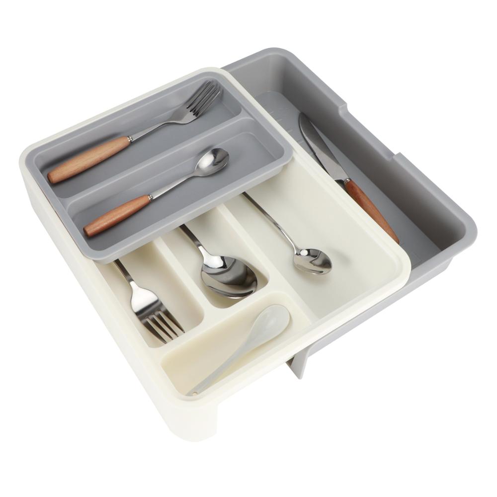 Erweiterbar Einstellbare Besteck Ablage Fach Ordentlich Schublade Utensil Veranstalter für Küche