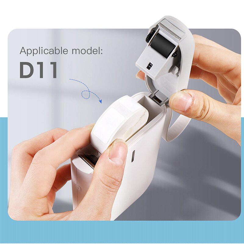 D11 Label Papier Sticker Transparant Label Tape 14*30Mm 210Pcs Wit Op Helder Label Voor Niimbot D11 etikettering Machine Schrijfmachine