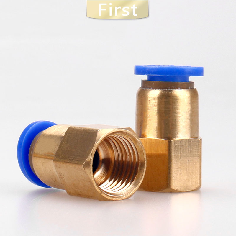 Slang 4mm 6mm 8mm 10mm 12mm pneumatiska kopplingar 1/8 '' 1/4 '' 3/8 '' 1/2 '' invändig tryckgänga för anslutning av luftrör