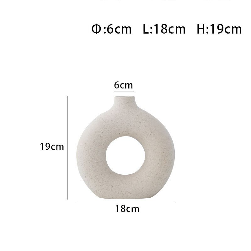 Białe wazony ceramiczne wazon na kwiaty nordycki wnętrze domu białe suszone wazony z kwiatami ceramiczna doniczka na kwiaty wazon artystyczny nowoczesne ozdoby prezenty: Ceramic Vase-A