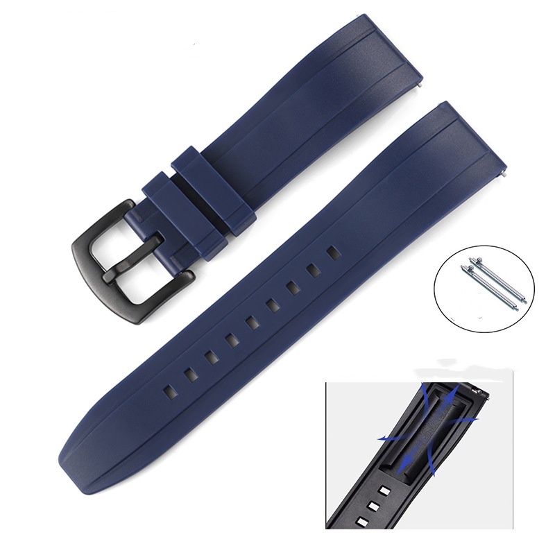 18mm 20mm 22mm 24mm 26mm Bracelet de montre en Silicone à dégagement rapide Bracelet de montre en caoutchouc étanche Bracelet accessoires avec outil