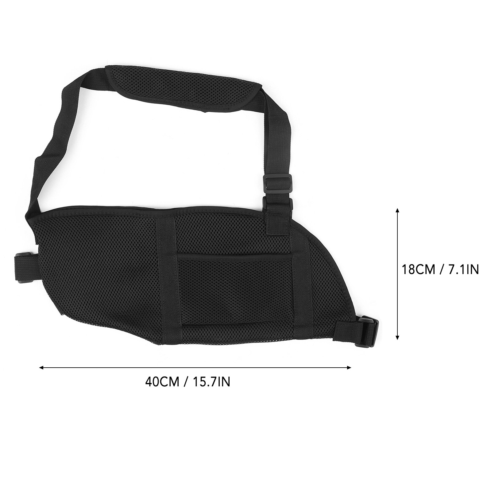 1Pc Adjustable Breathable Arm Sling with Waist Strap Lightweight Arm Wrist Fracture Support Strap Shoulder Injury Fixation Belt