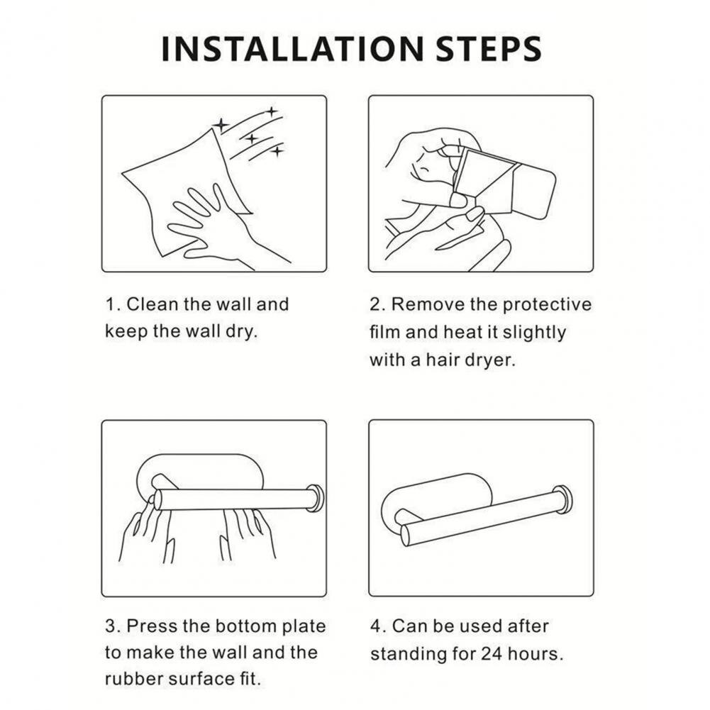 Roll Paper Holder Wall Mount Stainless Steel Storage Holder Paper Towel Rack Hanger Organization Towel Holder Tissue Hanger