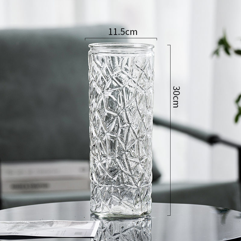 Vase Extra Large en verre, bambou, Rose, lys, décoration pour la maison, Arrangement de fleurs, pour le salon