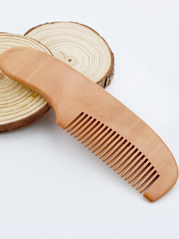 Cepillo de pelo de madera para bebé Infante recién nacido peine para masaje del cuero cabelludo, salón de peluquería, cepillo portátil, SPA, peines para lavar el cabello