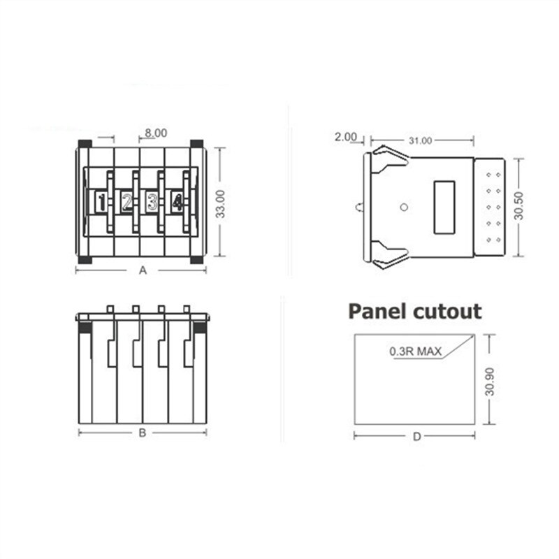 KBPL Thumbwheel Switch 0-9 Digits Thumbwheel Pushwheel Decimal Switches 30.5x8mm Plate Mount Red Black Ultrasonic switch