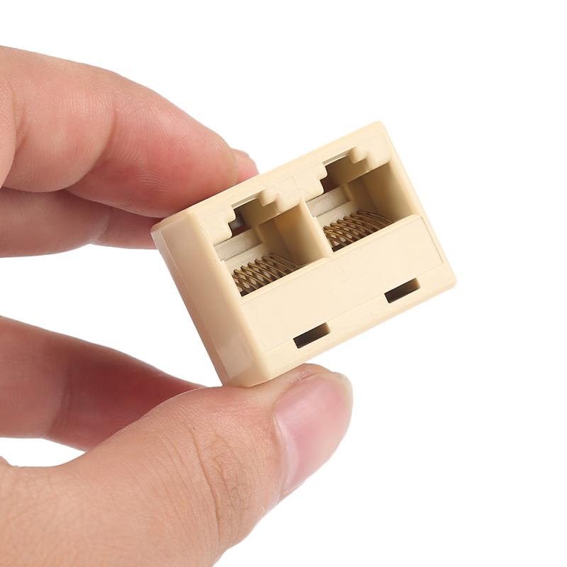 2021 RJ45 Splitter Ethernet adattatore cavo Lan 1 a 2 vie Extender Splitter per connessione Internet accoppiatore contatto spina modulare