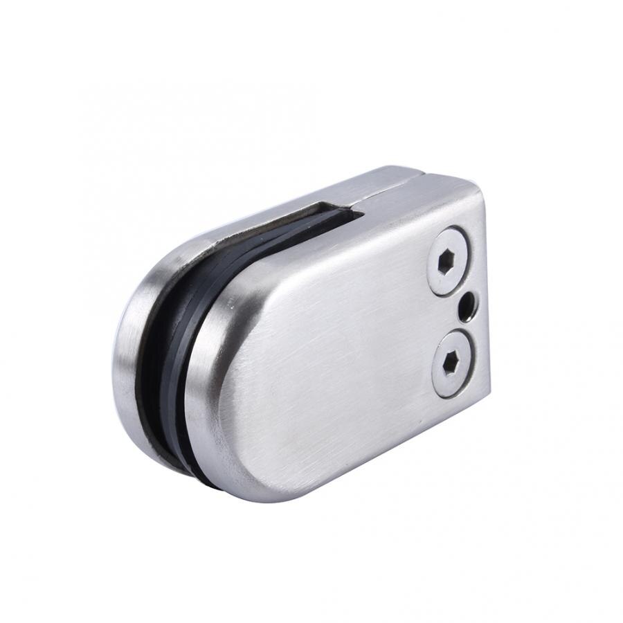 1Pcs Stainless Steel Flat Round Holder Glass Clamp Bracket for Balustrade stainless steel glass clamp