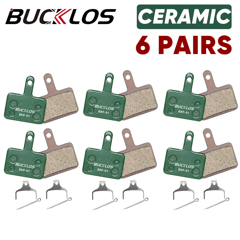 BUCKLOS Ceramic Brake Pads for B01S Road Mountain Bike Hydraulic Brake Pads Wear-resistant Bicycle Brake Pad for MT200 M525 M395: Burgundy