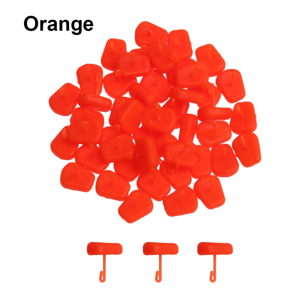 50Pcs Carp Corn Bait Pop Up Hair Rig Stop Fishing Tackles Boilies Bait Stopper With Micro Fishing Hook Stops Beads Accessories: orange