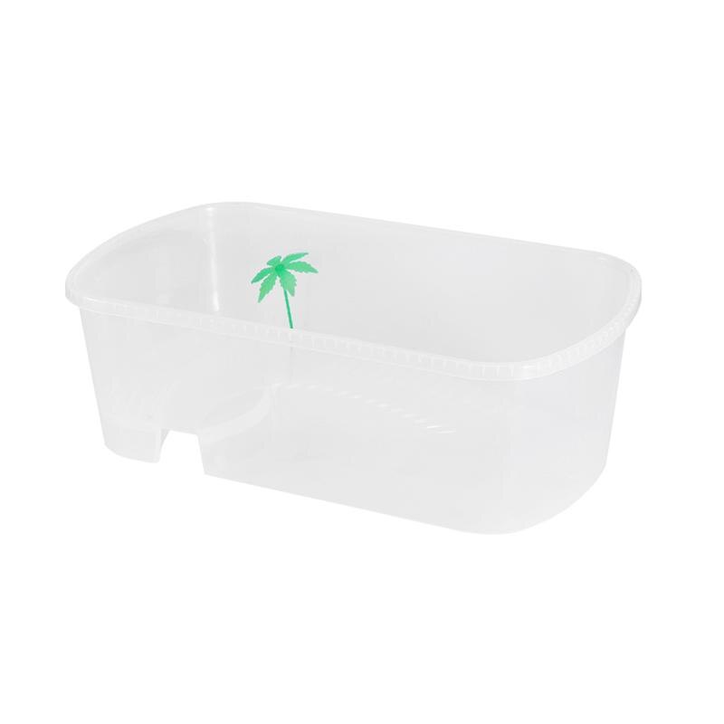 Reptiles Amphibians Habitat Terrarium Vivarium Tank Breeding Box with Coconut Tree for Terrapin Tortoise Turtle Lizard Spider: White