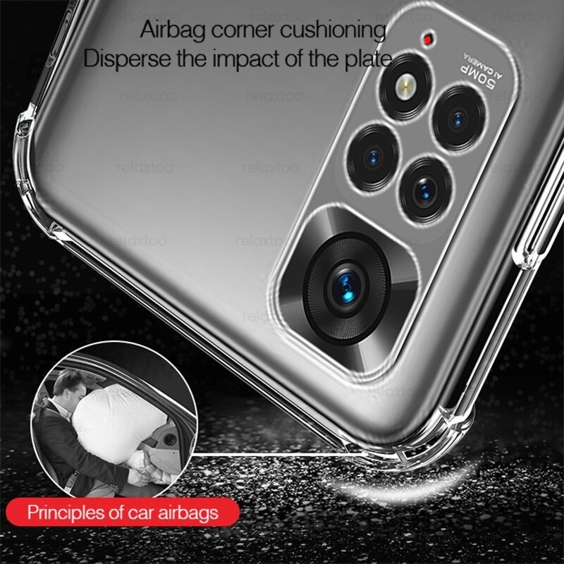Voor Redmi Note 11 S Case Clear Airbag Anti-Val Beschermen Shell Op Redmy Note 11 Note11 Niet 11 S 4G Zachte Siliconen Shockproof Coque
