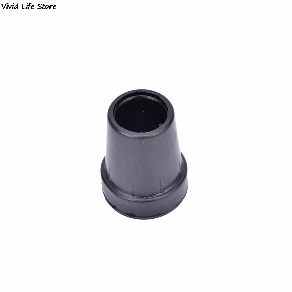 1Pcs 19mm Rubber Walking Hiking Stick End Cover Tips Cane Crutch Pad Rubber Heavy Duty Metal Ferrule End Bottom