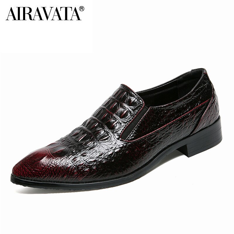Men's Leather Shoes Man Pointed Toe Formal Wedding Shoes Male Flats Dress Shoes