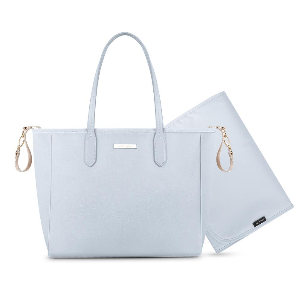 ECOSUSI Windel Tasche Große Täglichen Totes Handtasche mit Ändern Pad für Baby Schwarz Windel Taschen Mutter Tasche Baby Kinderwagen tasche: GreyBlue