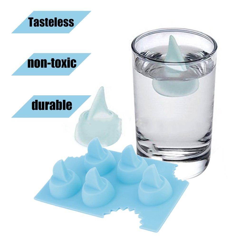 Cool Silicone glaçon gel moule requin 3D forme glace plateau crème glacée outils pour été fête Bar cuisine