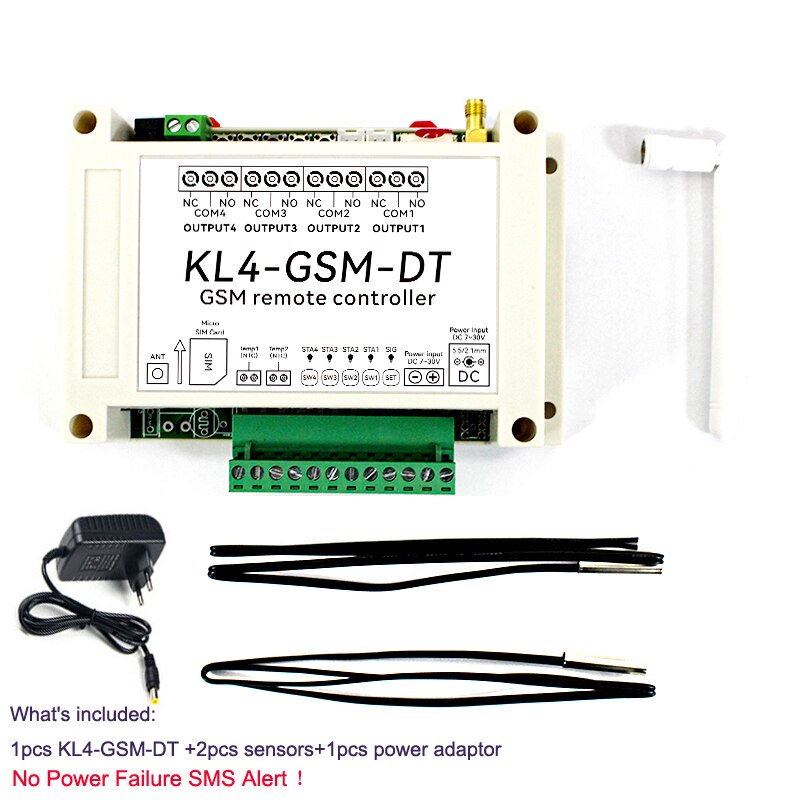 4 kanal Relais Schalter Modul GSM Alarm SMS Regler KL4-GSM Mit Stromausfall Alarm Optional für Fischteich Kultur: Bausatz2