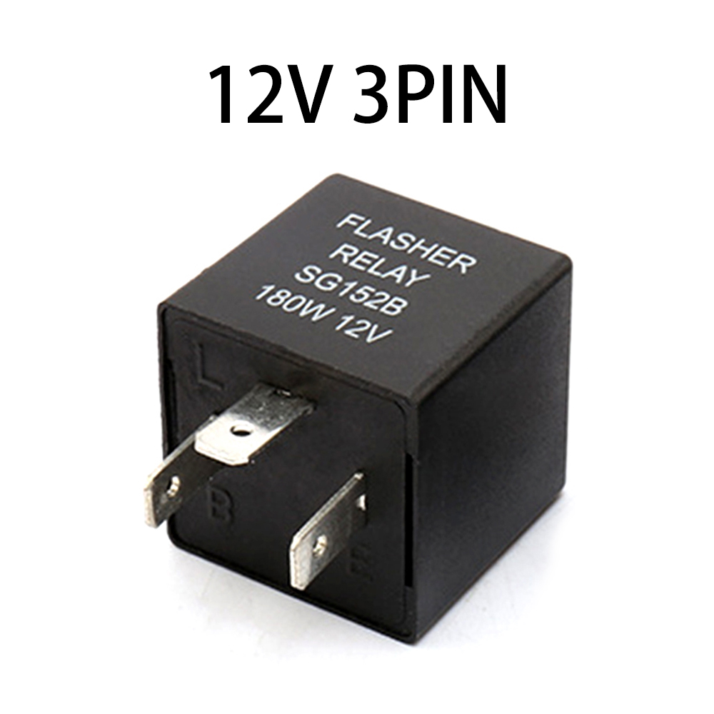DC12V DC24V car relay 180W 5A-10A car flasher car and motorcycle steering relay 3 pin flash relay electronic module: Khaki