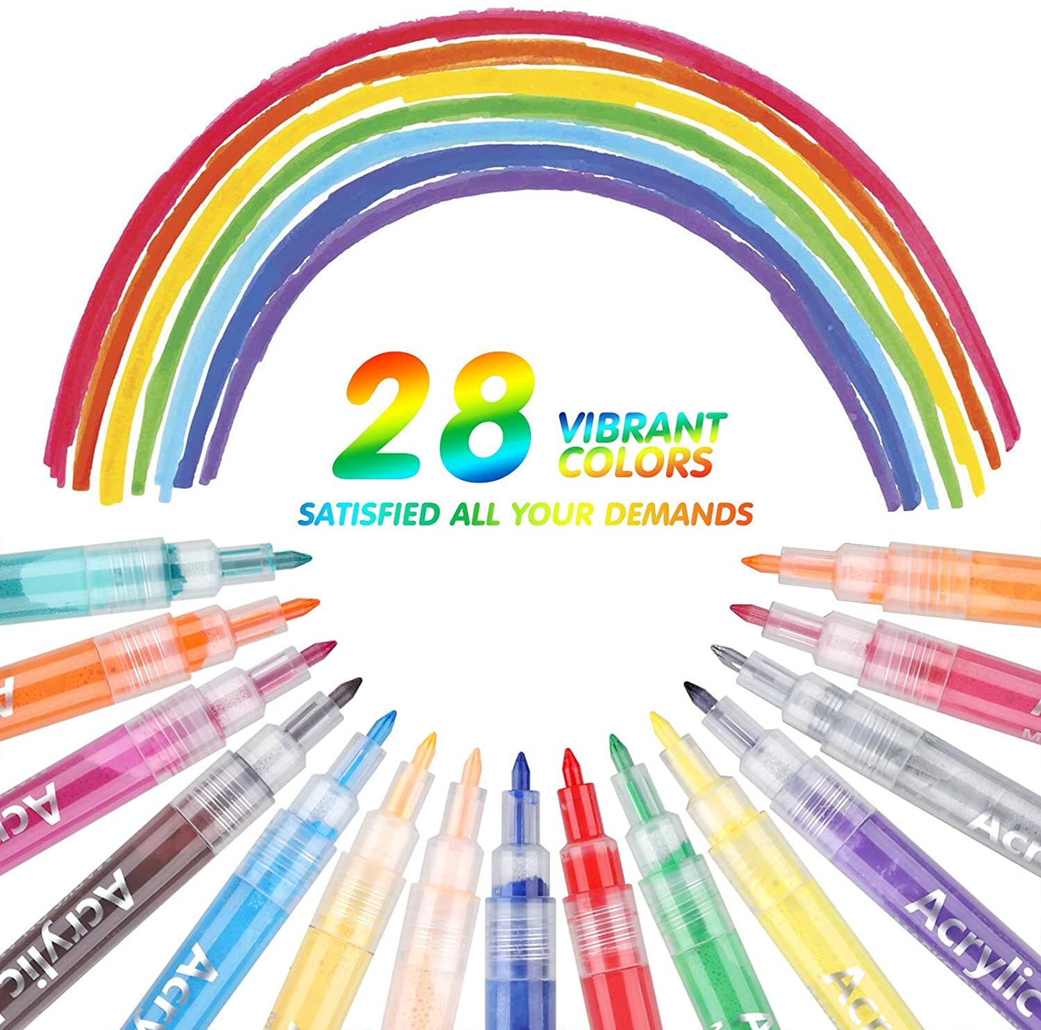 In Europe Kid Friendly Non-Toxic No smelling Premium Acrylic Paint Marker Pens