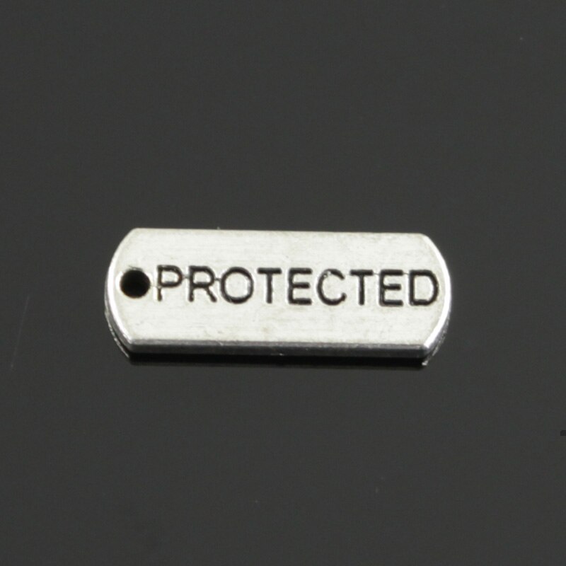 10 stücke Charms für immer glauben hoffen brave liebe gesegnet glauben traum fearless familie 21x8mm Tibetischen Silber DIY antike Anhänger: protected
