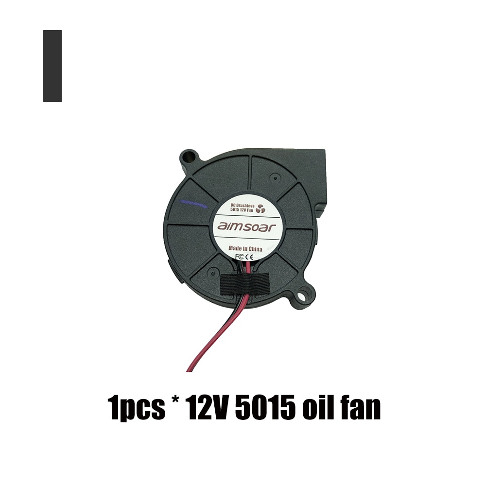 3010/4010/4020/5015/6015mm oil/hydraulic/dual ball bearing fan 12v/24v cooler cooling fan blower 2 Pin For Creality ender3 cr10: I. 5015 normal 12V