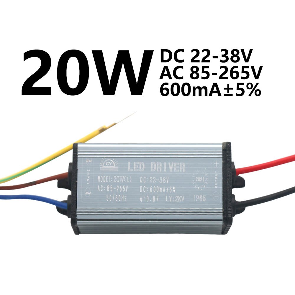 Waterdichte Verlichting Transformers 10W 20W 30W 50W 70W Led Driver Voeding Adapter Voor Strip licht Cctv Camera Billboard Diy: 20W
