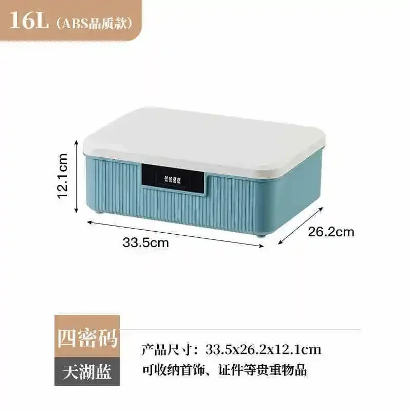Household Valuables Storage Box, Privacy Documents Safe, Car Password Lock Box, Secure Portable Organizer: green