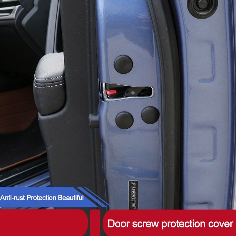 12Pcs Car Accessories Door Lock Screw Protector Cover Anti-Rust Screws Cap Stickers For Subaru Forester Outback Legacy XV