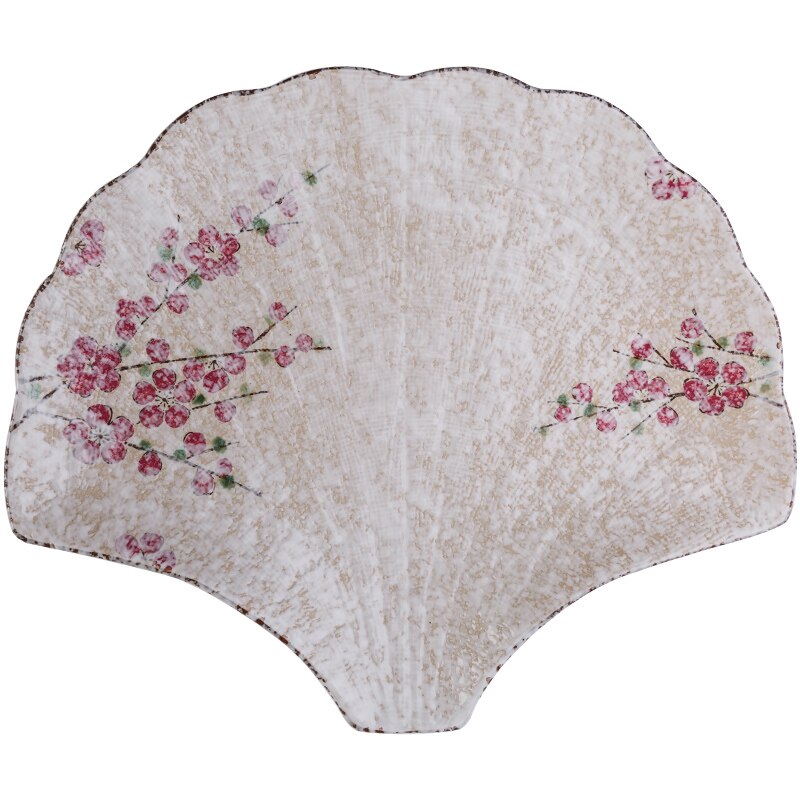 Japanska zakka stil keramiska servis tallrikar små rosa blommor tryckt under glaserade kinesiska porslin middag tallrik porslin