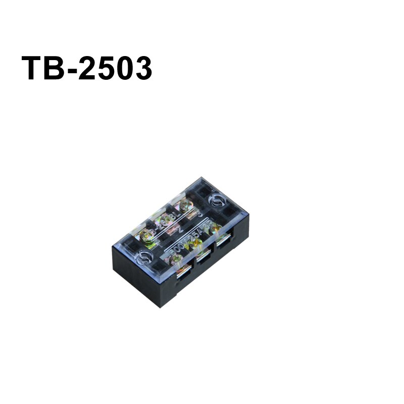 1Pc Dual Row Barrier Screw Terminal Block TB-2506 Strip Wire Connector 600V 3/4/5/6/10/12 Paralleler Position Electric Box 2512: TB2503 / Copper Conductor
