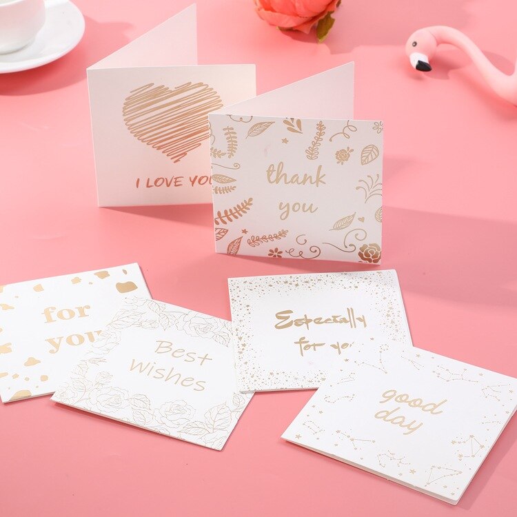 Thank You Card With Envelope, Greeting Card, Blessing Card, Thank You Message Card, Christmas Business Card Set: H - 10.5x10.5cm