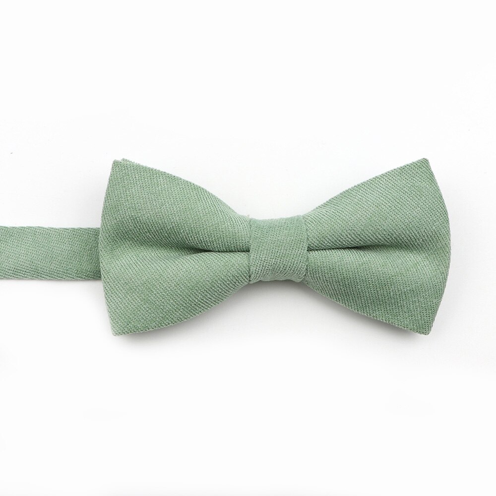 Nœud papillon en microdaim doux pour homme, couleur unie, Flexible, lisse, mat, motif décoratif, en coton: 11