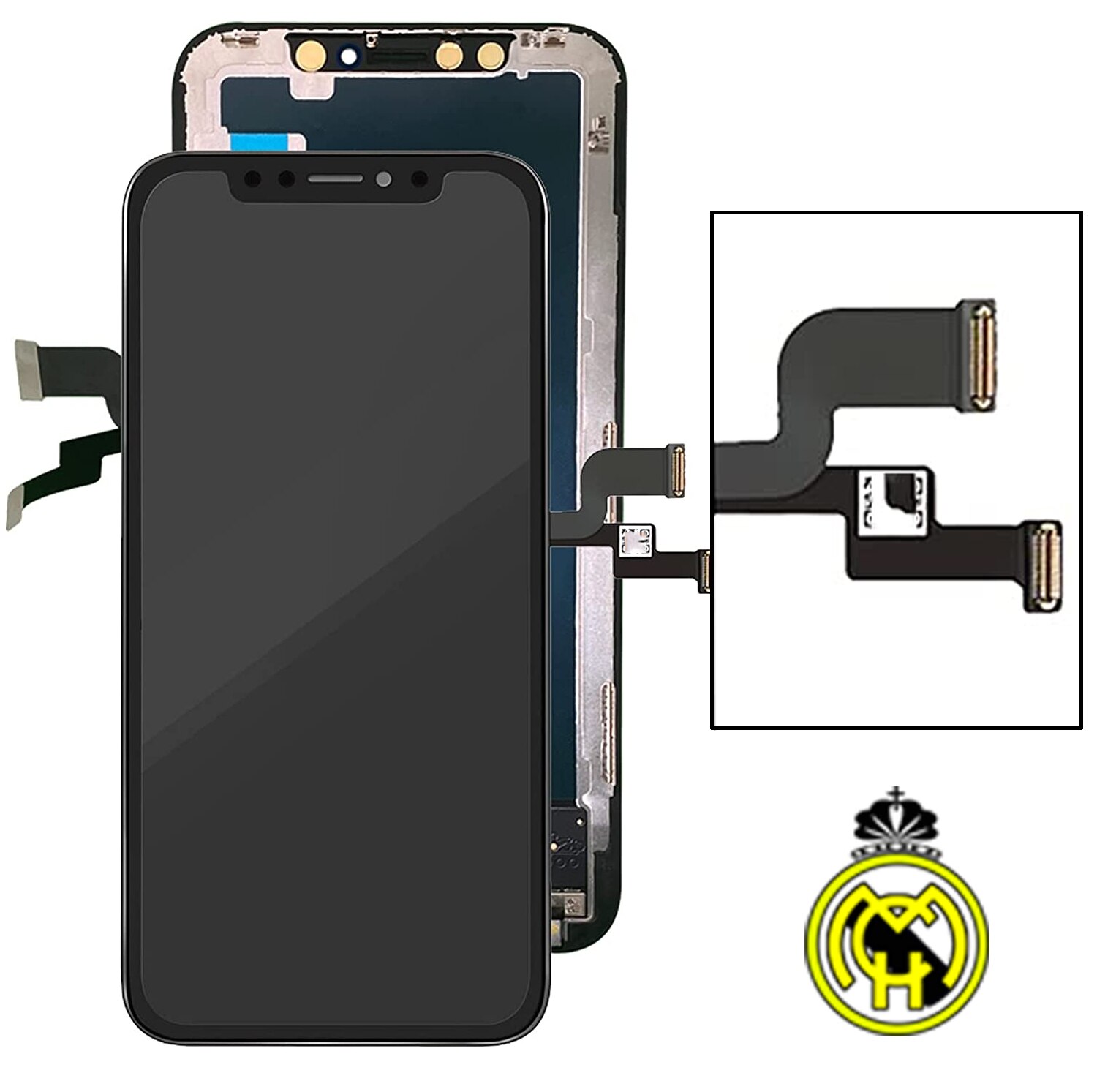 Pantalla LCD para móvil, montaje de digitalizador táctil 3D para iPhone X, 6, 6S, 7, 8, 5, 5S Plus, XR, XS MAX, 11, 12 Pro Max