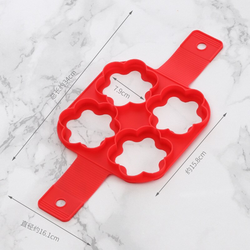 1PC agujeros tortilla de silicona y herramienta de tortitas accesorios de cocina de tortitas, molde DIY muffin Paste pan Pancake: 1PC-78085