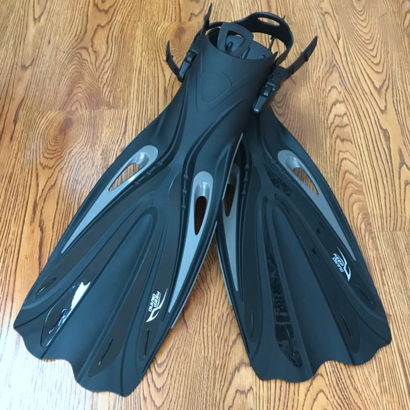 KEEP DIVING Open Heel Scuba Diving Long Fins Adjustable Snorkeling Swim Flippers Special For Diving Boots Shoes Gear(XL)