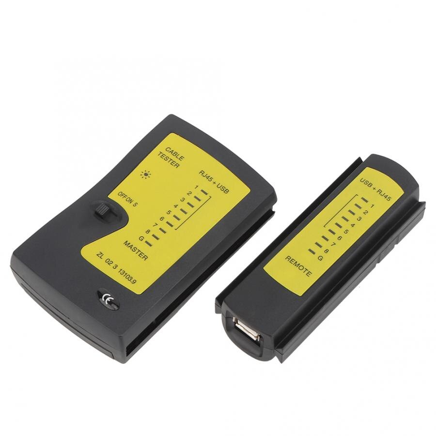 Network Cable Tester RJ45+USB Cable Tester Fast Accurate Testing Network Phone Wire Test Tool