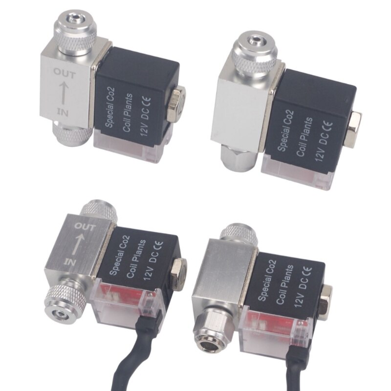 Válvulas de solenoide de CO2 de cabeza única/doble para acuario, regulador de baja temperatura para tanque de peces, magnéticas, eléctricas, AC100-240V