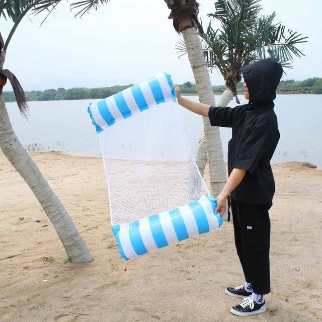 Zomer Opblaasbare Drijvende Rij Stoel Zwembad Float Matrassen Strand Opvouwbare Zwembad Fruit Stoel Hangmat Water Sport Matras: H