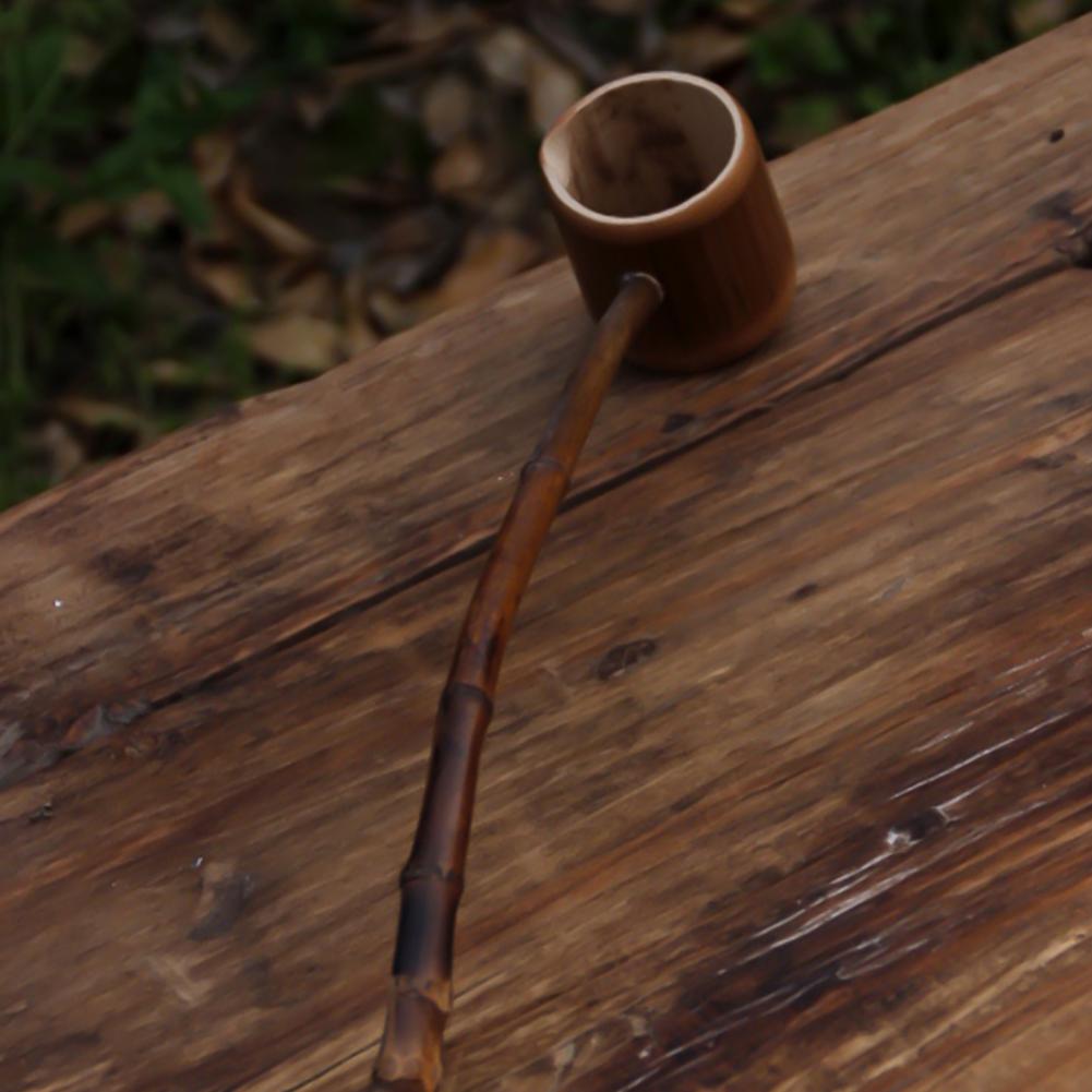 Water Ladle Natural Special Water Scoop Long-handled Bailer Carbonized Water Bamboo Spoon for Teahouse Water Bailer