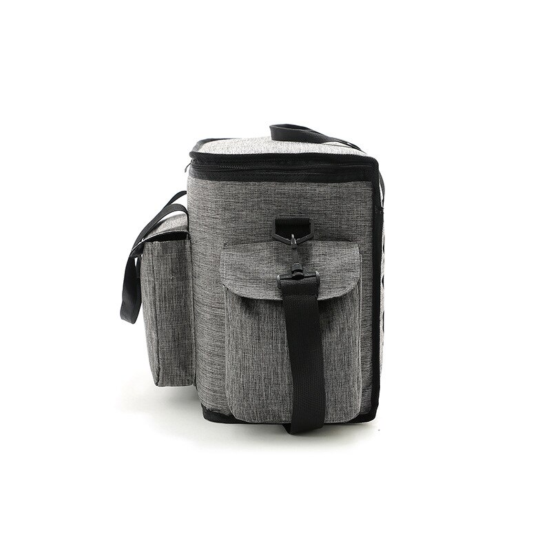 Saco refrigerando macio isolado do almoço do piquenique do saco do refrigerador grande para acampar/churrasco/atividades exteriores da família, cinza