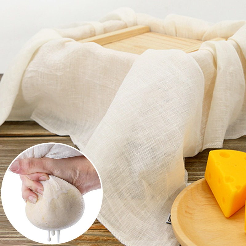 Baumwolle Faser Filter Tuch Wiederverwendbare Nuss Milch Gittergewebe Siebe Bahre Homebrew Filter Tücher Käse Joghurt Filter Ferment Gebäck Werkzeuge