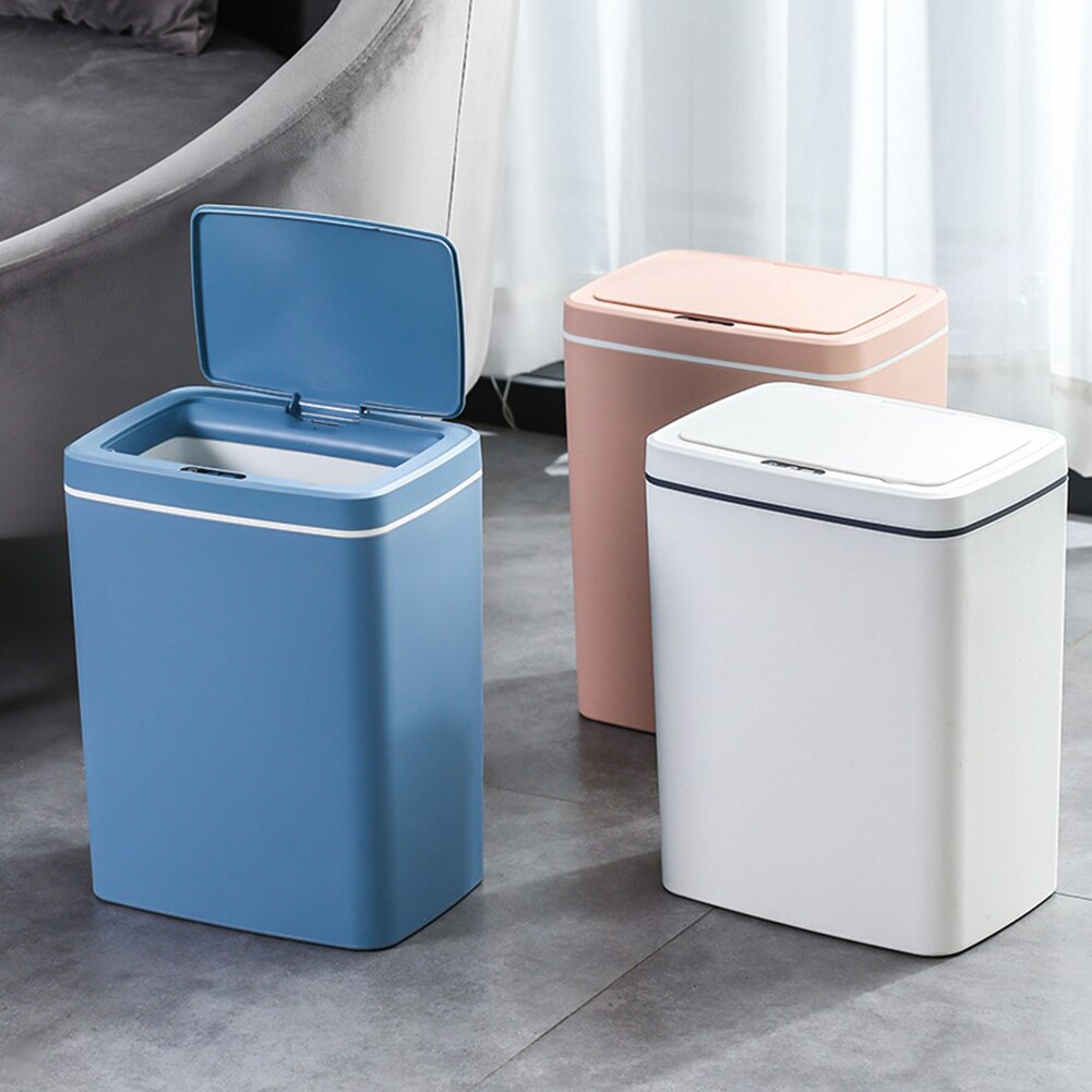 Smart Sensor Garbage Bin Kitchen Bathroom Toilet Trash Can Automatic Induction Dustbin USB Charging Rubbish Waste Basket Storage