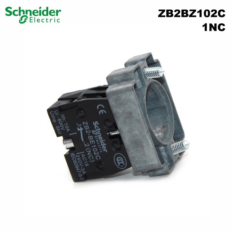 Schneider Electric ZB2BZ101C 102C 103C 105C button with basic contacts ZB2-BZ103C metal base + 1NO/1NC/2NO/1NO+1NC brand: ZB2BZ102C