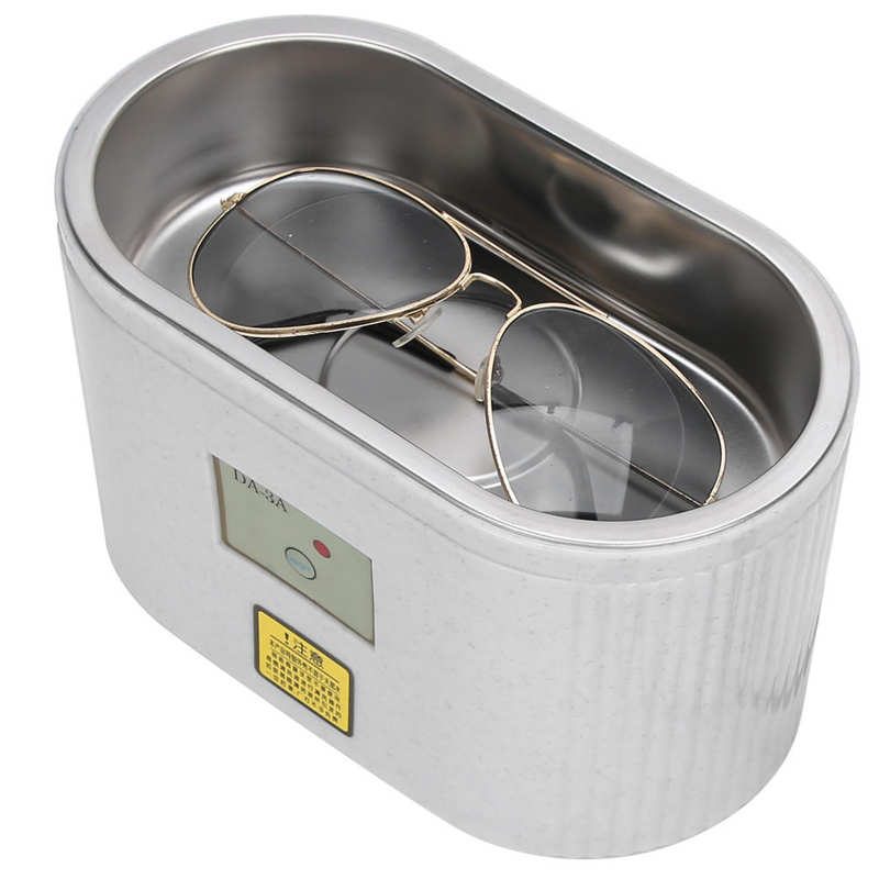 600ml Ultrasonic Cleaner Ultrasound Denture Cleaner Stainless Steel Jewelry Glasses Cleaning Machine With Timer