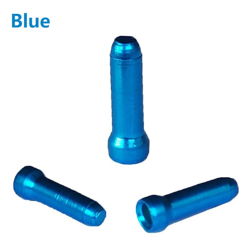 10 stk cykelbremse gear kabel ferrule cap kabel ender cykel indvendig wire legering crimps nippel cover cykel tilbehør 4 farver: Blå