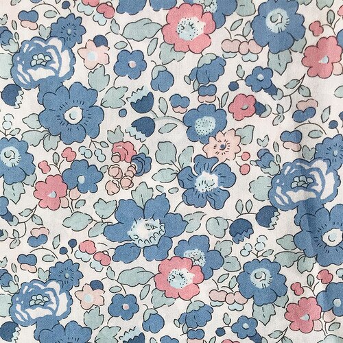 Betsy blå 80s tissun frihet bomullsstoff til låve baby sy klut kjoler skjørt gjør-det-selv håndlaget lappeteppe måler: misligholde tittel