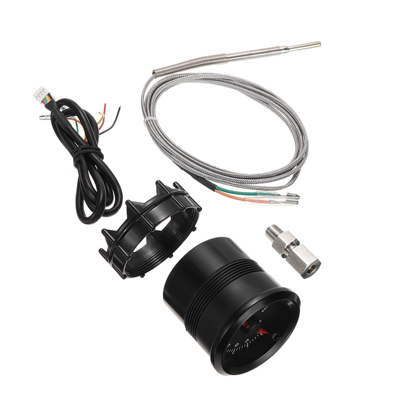 1pc 52mm wskaźnik temperatury spalin 7 kolor światła z funkcją szczytową 300-1300C EGT czujnik miernik miernik samochodowy akcesoria